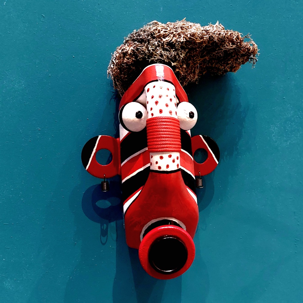 Masque lunettes roses